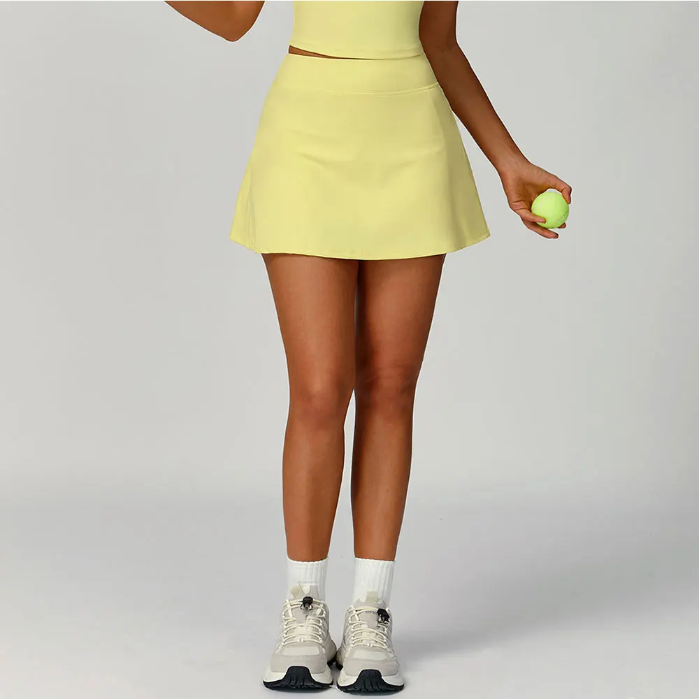 kf-S6c8d5ce2d2954c0ba4157603e69ba76fv Women Yoga Shorts Summer Slim Short Skirts Ultra Short Mini Skirts Gym Workout Running Fitness Tennis Anti-Light Sports Skirts - Image 1