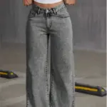 New Fashion Jeans Spring Summer Casual Embroidered Daily Hot Girl Street Style Women's Pants High Waist Washed Straight Trousers - Image 5